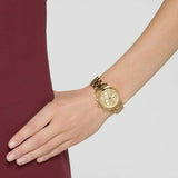 Buy Shop Michael Kors Runway Gold Dial Gold Steel Strap Watch for Women - MK5384 USA Online