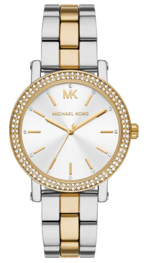 Buy Shop Michael Kors Corey Analog Silver Dial Two Tone Steel Strap Watch for Women - MK7348 USA Online