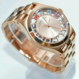 Buy Shop Marc Jacobs Henry Skeleton Rose Gold Dial Rose Gold Steel Strap Watch for Women - MBM3264 USA Online