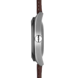 Buy Shop Tissot Gentleman Powermatic 80 Silicium Silver Dial Brown Leather Strap Watch For Men - T127.407.16.031.01 USA Online