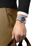 Buy Shop Tissot Powermatic 80 Automatic Gradient Blue Dial Silver Steel Strap Watch for Men - T137.407.11.051.01 USA Online