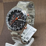 Buy Shop Tissot T Sport PRS 516 Chronograph Black Dial Silver Steel Strap Watch For Men - T100.417.11.051.01 USA Online