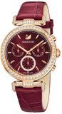 Swarovski Era Journey Red Dial Red Leather Strap Watch for Women - 5416701