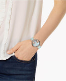 Buy Shop Fossil Jacqueline Multi Colored Dial Blue Leather Strap Watch for Women - ES4813 USA Online