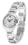 Buy Shop Cartier Ballon Bleu de Cartier Diamonds Silver Dial Silver Steel Strap Watch for Women - WE902073 USA Online