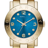 Buy Shop Marc Jacobs Amy Blue Dial Gold Steel Strap Watch for Women - MBM3303 USA Online