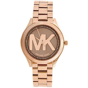 Buy Shop Michael Kors Slim Runway Rose Gold Dial Rose Gold Steel Strap Watch for Women - MK3549 USA Online