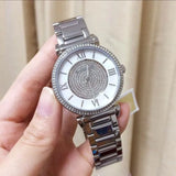 Buy Shop Michael Kors Catlin Silver Dial Silver Steel Strap Watch for Women - MK3355 USA Online