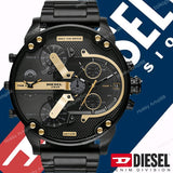 Diesel Mr. Daddy 2.0 Black Dial Black Steel Strap Watch For Men - DZ7435