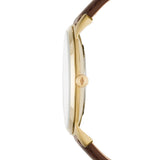 Buy Shop Fossil The Minimalist White Dial Brown Leather Strap Watch for Men - FS5397 USA Online
