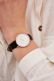 Buy Shop Fossil Jacqueline White Dial Blue Leather Strap Watch for Women - ES4291 USA Online