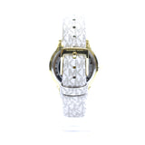 Buy Shop Michael Kors Tibby Analog Silver Dial White Leather Strap Watch for Women - MK1049 USA Online