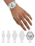 Buy Shop Michael Kors Brecken Chronograph Silver Dial White Leather Strap Watch For Men - MK8949 USA Online