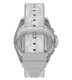Buy Shop Michael Kors Brecken Chronograph Silver Dial White Leather Strap Watch For Men - MK8949 USA Online