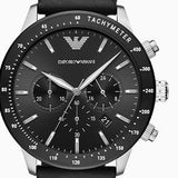 Buy Shop Emporio Armani Sportivo Chronograph Black Dial Black Rubber Strap Watch For Men - AR0527 USA Online