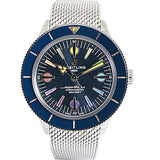 Buy Shop Breitling Superocean Heritage '57 Special Edition II Blue Dial Silver Mesh Bracelet Watch for Men - A103702A1C1A1 USA Online