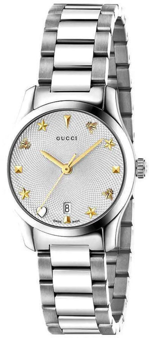 Buy Shop Gucci G Timeless White Dial Silver Steel Strap Watch For Women - YA126572A USA Online