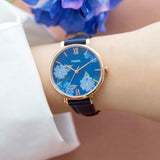 Buy Shop Fossil Jacqueline Blue Dial Blue Leather Strap Watch for Women - ES4673 USA Online