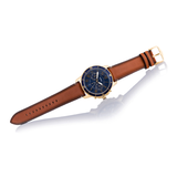 Buy Shop Fossil Grant Sport Chronograph Blue Dial Brown Leather Strap Watch for Men - FS5268 USA Online