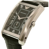 Buy Shop Emporio Armani Classic Analog Black Dial Black Leather Strap Strap Watch For Men - AR1604 USA Online