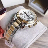 Buy Shop Michael Kors Bradshaw Chronograph Silver Dial Two Tone Steel Strap Watch For Women - MK5912 USA Online