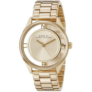 Buy Shop Marc Jacobs Marc Tether Transparent Gold Dial Gold Steel Strap Watch for Women - MBM3413 USA Online