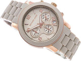 Buy Shop Michael Kors Runway Chronograph Grey Dial Grey Silicone Strap Watch For Women - MK7386 USA Online