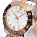 Buy Shop Marc Jacobs Amy Silver Dial Two Tone Steel Strap Watch for Women - MBM3194 USA Online