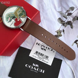 Buy Shop Coach Perry White Dial Brown Leather Strap Watch for Women - 14503514 USA Online