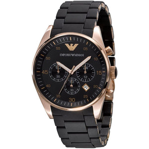 Buy Shop Emporio Armani Sportivo Black Dial Black Steel Strap Watch For Men - AR5905 USA Online