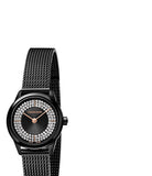 Buy Shop Calvin Klein Minimal Diamonds Black Dial Black Mesh Bracelet Watch for Women - K3M2342R USA Online