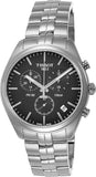Buy Shop Tissot T Classic PR 100 Chronograph Black Dial Silver Steel Strap Watch for Men - T101.417.11.051.00 USA Online