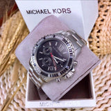 Buy Shop Michael Kors Everest Chronograph Black Dial Silver Steel Strap Watch For Women - MK5753 USA Online