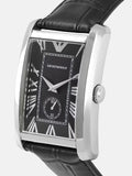 Buy Shop Emporio Armani Classic Analog Black Dial Black Leather Strap Strap Watch For Men - AR1604 USA Online