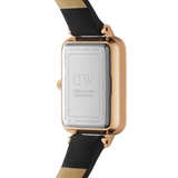 Buy Shop Daniel Wellington Quadro Black Dial Black Leather Strap Watch For Women - DW00100449 USA Online