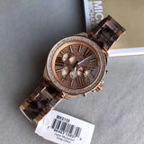 Michael Kors Wren Diamonds Rose Gold Dial Two Tone Steel Strap Watch for Women - MK6159