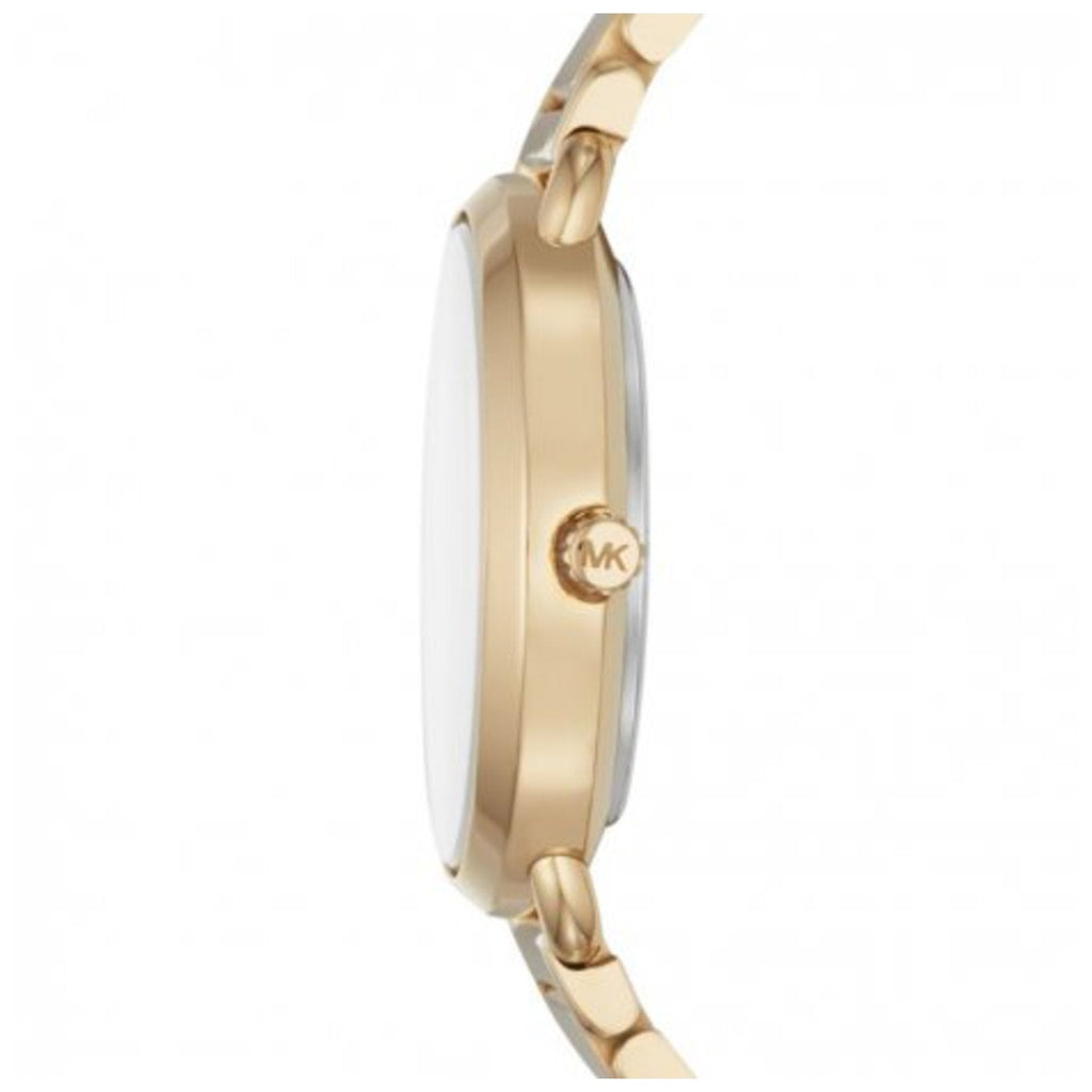 Buy Shop Michael Kors Portia Quartz Gold Dial Gold Steel Strap Watch For Women - MK3838 USA Online