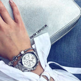 Buy Shop Michael Kors Bradshaw Chronograph Silver Dial Silver Steel Strap Watch for Women - MK6174 USA Online