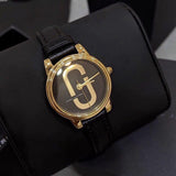 Buy Shop Marc Jacobs Corie Black Dial Black Leather Strap Watch for Women - MJ1580 USA Online