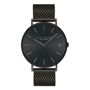 Buy Shop Coach Charles Black Dial Black Mesh Bracelet Watch for Men - 14602148 USA Online