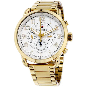 Buy Shop Tommy Hilfiger Quartz White Dial Gold Steel Strap Watch for Men - 1791455 USA Online