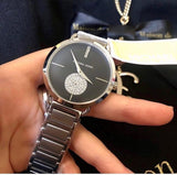 Buy Shop Michael Kors Portia Black Dial Silver Steel Strap Watch for Women - MK3638 USA Online