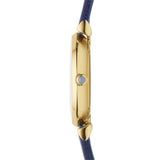 Buy Shop Emporio Armani Gianni T Bar Blue Dial Blue Leather Strap Watch For Women - AR1875 USA Online