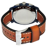 Buy Shop Fossil Machine Chronograph Blue Dial Brown Leather Strap Watch for Men - FS5232 USA Online