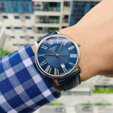 Buy Shop Tissot Carson Premium Blue Dial Blue Leather Strap Watch For Men - T122.410.16.043.00 USA Online