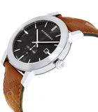 Buy Shop Burberry The City Black Dial Brown Leather Strap Watch for Men - BU9905 USA Online