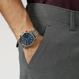 Buy Shop Emporio Armani Luigi Chronograph Blue Dial Silver Steel Strap Watch For Men - AR11132 USA Online
