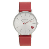Buy Shop Coach Perry Silver Dial Red Leather Strap Watch for Women - 14503515 USA Online
