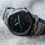 Buy Shop Fossil The Minimalist Black Dial Black Steel Strap Watch for Men - FS5308 USA Online