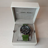 Buy Shop Michael Kors Everest Chronograph Black Dial Green Silicone Strap Watch For Men - MK8981 USA Online